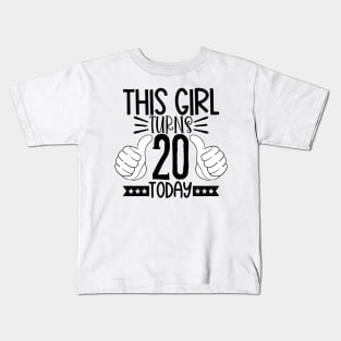 This girl turns 20 today Kids T-Shirt